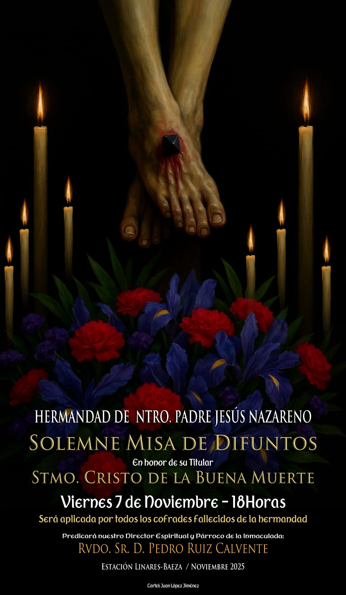 Imagen de La Hermandad de Nuestro Padre Jesús Nazareno de la estación Linares -Baeza celebra su tradicional Misa de Difuntos este viernes